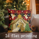 Axyaa Christmas Nativity Scene Pillow Cover for Sofa Bedroom Car