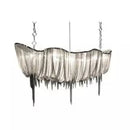 Axyaa Aluminum Chandelier with Long Chain Tassel Pendant for Luxurious Living Room