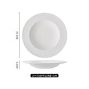 Axyaa Stone Straw Hat Plate Pasta Salad Soup Dessert Kitchen Solid Color Plate