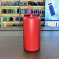 Axyaa Stainless Steel Vacuum Straw Cup - Colored Ice American Coffee Thermos