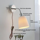 Axyaa Nordic LED Wall Sconce, White Glass Lampshade, Bathroom Mirror Stair Light