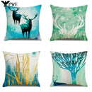 Axyaa Gold Elk Modern Pillowcase Cover for Customizable Bedside Decor