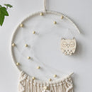 Axyaa Owl Dream Catcher Macrame Tapestry Wall Hanging for Boho Home Decor