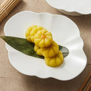 Axyaa Ceramic Oval High-grade Western Food Plate with Irregular Shape