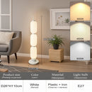 Axyaa Nordic Floor Lamp Iron Base LED Cream Lampshade Home Decor