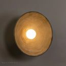 Axyaa Circle Wall Lamp: Retro Japanese Style Bedroom Sconces for Indoor Lighting