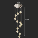 Axyaa Crystal Chandelier Stair Pendant Lamp Living Room Interior Lighting