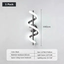 Axyaa Spiral LED Bedside Wall Light - Modern Minimalist Luxury for Bedroom Living Room