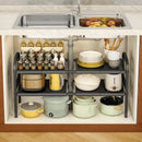 Axyaa Under Sink Flexible Organizer Rack Cabinet Telescopic Storage Shelf