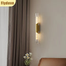Axyaa Glass Wall Lamp: Nordic Industrial Style LED Lighting for Living Room & Bedroom