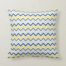 Axyaa Navy Blue Yellow Grey Floral Tribal Pattern Pillow Cover for Home Decor