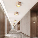 Axyaa Natural Yellow Marble Square Ceiling Lamp for Japanese Rooms