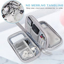 Axyaa Electronics Accessories Organizer Bag: Portable, Waterproof, Double Layers Storage for Cable Wires