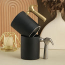 Axyaa Gold Ceramic Hammer Cup with Camellia Flower Design - 320ml Europea