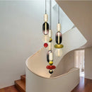 Axyaa Nordic Glass Chandelier: Stylish and Colorful Lighting for Home and Business