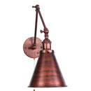 Axyaa Retro LED Swing Arm Bedside Wall Lamp