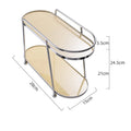 Axyaa Acrylic Double-Layer Makeup Organizer & Storage Shelf for Bathroom, Kitchen & Countertop