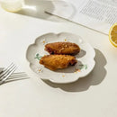 Axyaa Flower Ceramic Dinner Plate Kitchen Tableware Dish