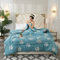 Axyaa Winter Microfiber Duvet Comforter - Thick & Washable - Small Queen King Size