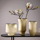Axyaa Black Pleated Glass Vase for Elegant Flower Arrangement