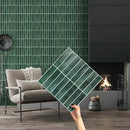 Axyaa 3D Decorative Wall Panels - Self-adhesive Green Tile Stickers for Kitchen, Bathroom