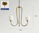 Axyaa pink & white glass pendant light with multiple lamp heads for French living room and bedroom.