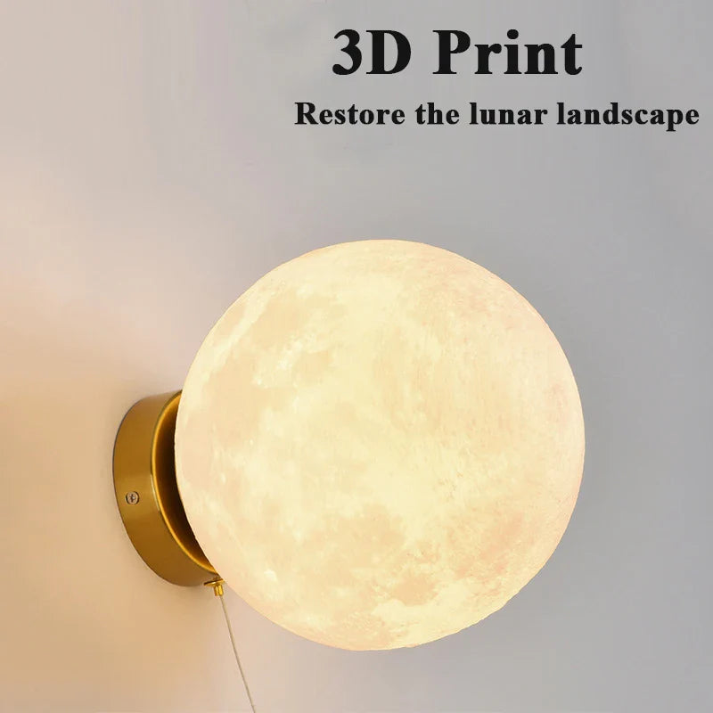 Axya Astronaut Moon Climber Wall Sconce Light, Unique Kids Decor PLA 3D Print Lampshade