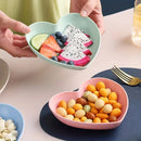 Axyaa Love Bone Plates Set - 5pcs PP Material Reusable for Kitchen, Picnic, Camping