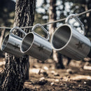 Axyaa Stainless Steel Travel Mug with Carabiner Handle for Camping & Hiking