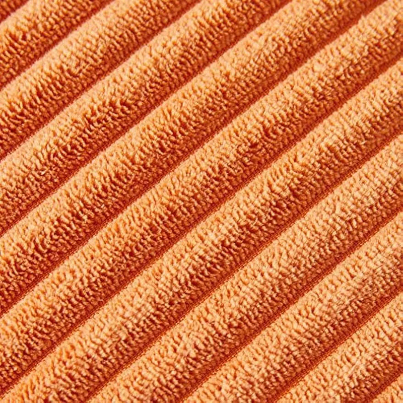 Axyaa Velvet Pillow Covers with Pom-poms - Orange Fall Decor for Sofa