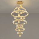 Axyaa Crystal Chandelier Pendant Light for Living Room, Bedroom, Ceiling - Luxury Indoor Lighting