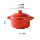 Axyaa 4" Mini Ceramic Double Ear Bowl for Oven Use - Egg Soup & Custard Bowl