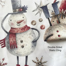 Axyaa Christmas Window Clings, Snowman & Candy House Static Stickers Decoration
