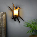 Axyaa Deer Horn LED Wall Lamp - Retro Style for Home, Restaurant, Bedroom, and Study