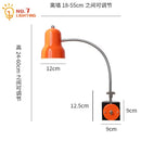 Axyaa LED Clip Desk Lamp Red/Orange/Black, Adjustable & Portable for Study, Bedside, and Studio