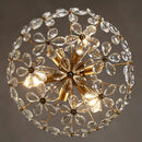 Axyaa Crystal Flower Chandelier: Luxury LED Ceiling Light for Living & Bedroom