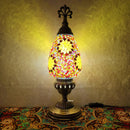 Axyaa Turkish Mosaic Table Lamp Vintage Art Deco Glass Bed Night Light