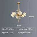 Axyaa Glass Ball Chandelier: Luxurious Creative Design for Restaurant Bedroom & High-End Lamp