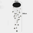 Axyaa Modern LED Staircase Chandeliers for Living Room Lighting