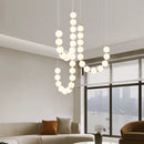 Axyaa Modern Copper Chandelier: Elegant Lighting for Dining Room, Bar, and Staircase