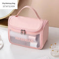 Axyaa Travel Toiletry Bag: Portable PVC Makeup Organizer for Women