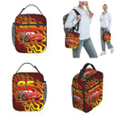 Axyaa Lightning Mcqueen Insulated Lunch Bag for School, Bento Box Cooler