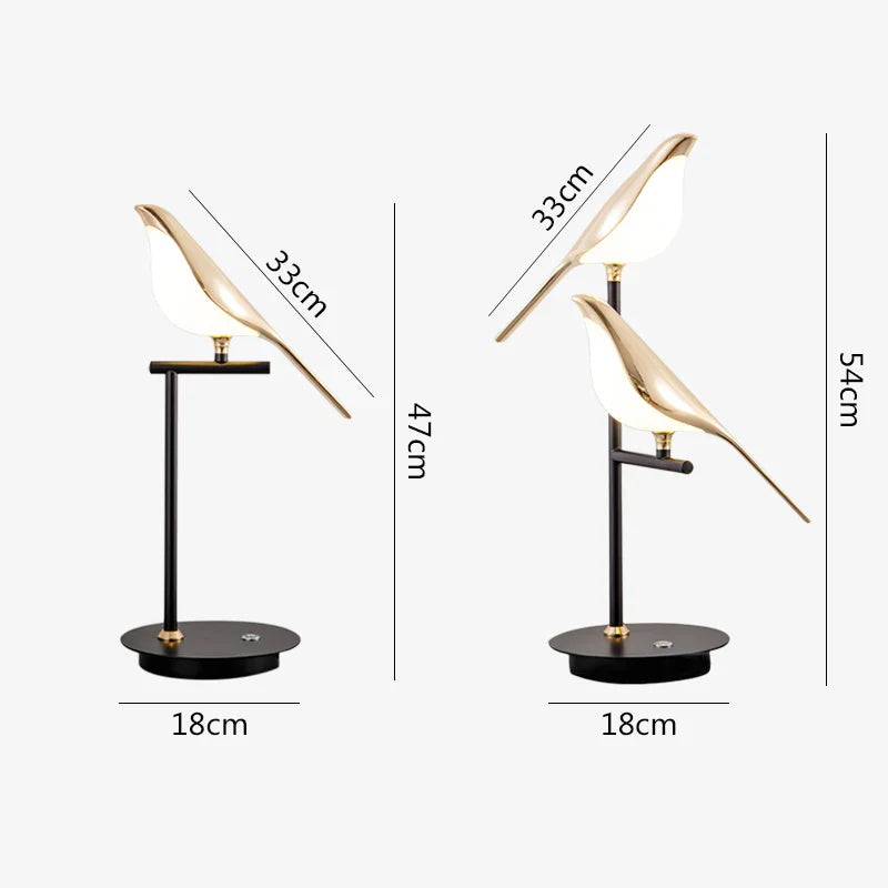 Axya Magpie Bird LED Table Lamp for Home Decor