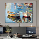 Axyaa Sailing Boat Abstract Sea Canvas Wall Art Print for Home Décor