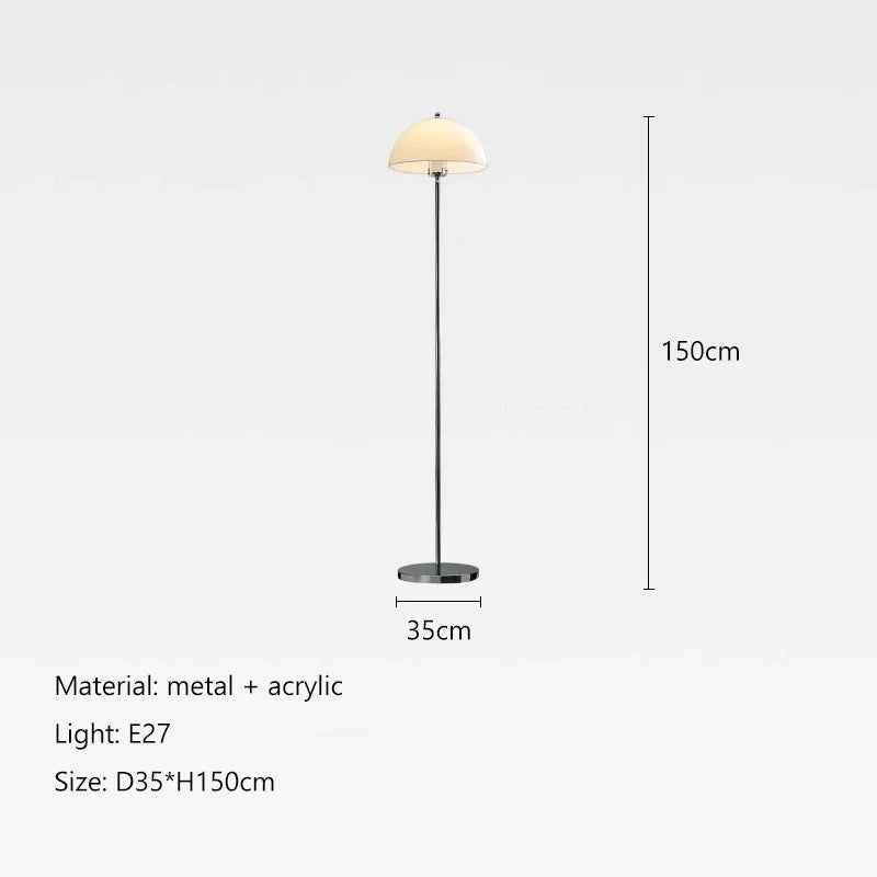 Axyaa Nordic Mushroom Floor Lamp for Retro Bauhaus Living Room