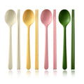 Axyaa Silicone Cutlery Set with Colorful Korean Chopsticks & Spoon