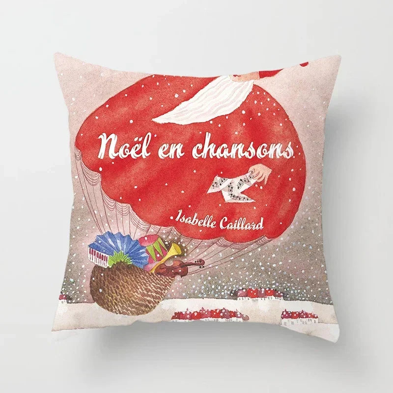 Axyaa Christmas Printed Pillowcases - Festive Home Decor Items