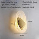 Axyaa Luxury Crystal LED Wall Lamp for Hotel Living Room and Bedroom