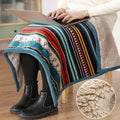 Axyaa Bohemia Ethnic Flannel Throw Blanket – Winter Coral Fleece Thermal Quilt