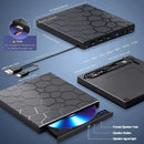 Axyaa External CD/DVD Burner USB 3.0 Type C Portable Player Drive for Desktop